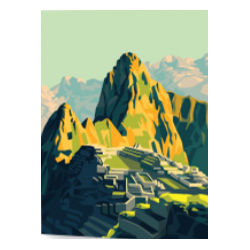 KIT PAINT BY NUMBERS CON BASTIDOR LEGADO INCA - MACHU PICCHU 40X50
